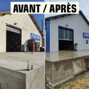 Rénovation extérieure bâtiment — avant / après